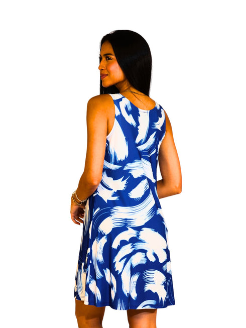 Sleeveless Scoop Neck Pull-Over Style Dress - D2002